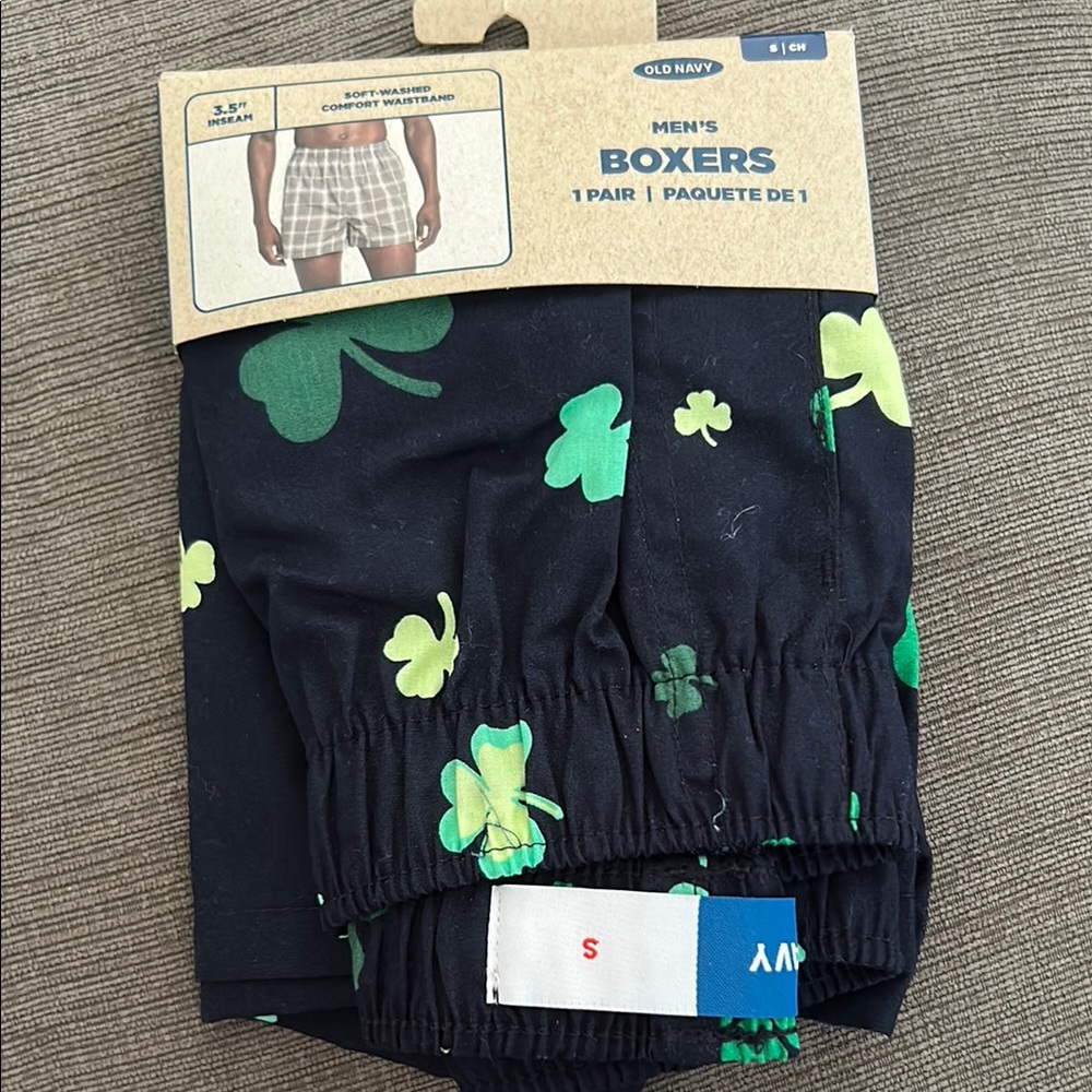 Old Navy Mens Boxers Clover Print S NEW
